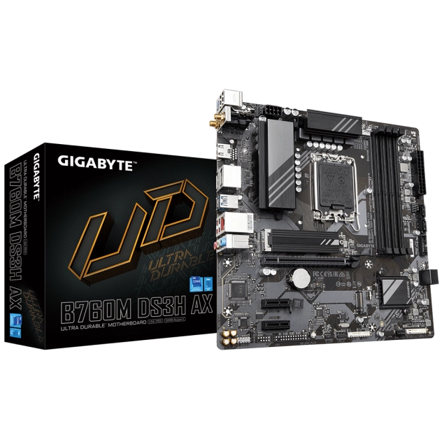 Mainboard Gigabyte B760M DS3H AX (rev. 1.x) | Intel B760, Socket 1700, Micro ATX, 4 khe DDR5